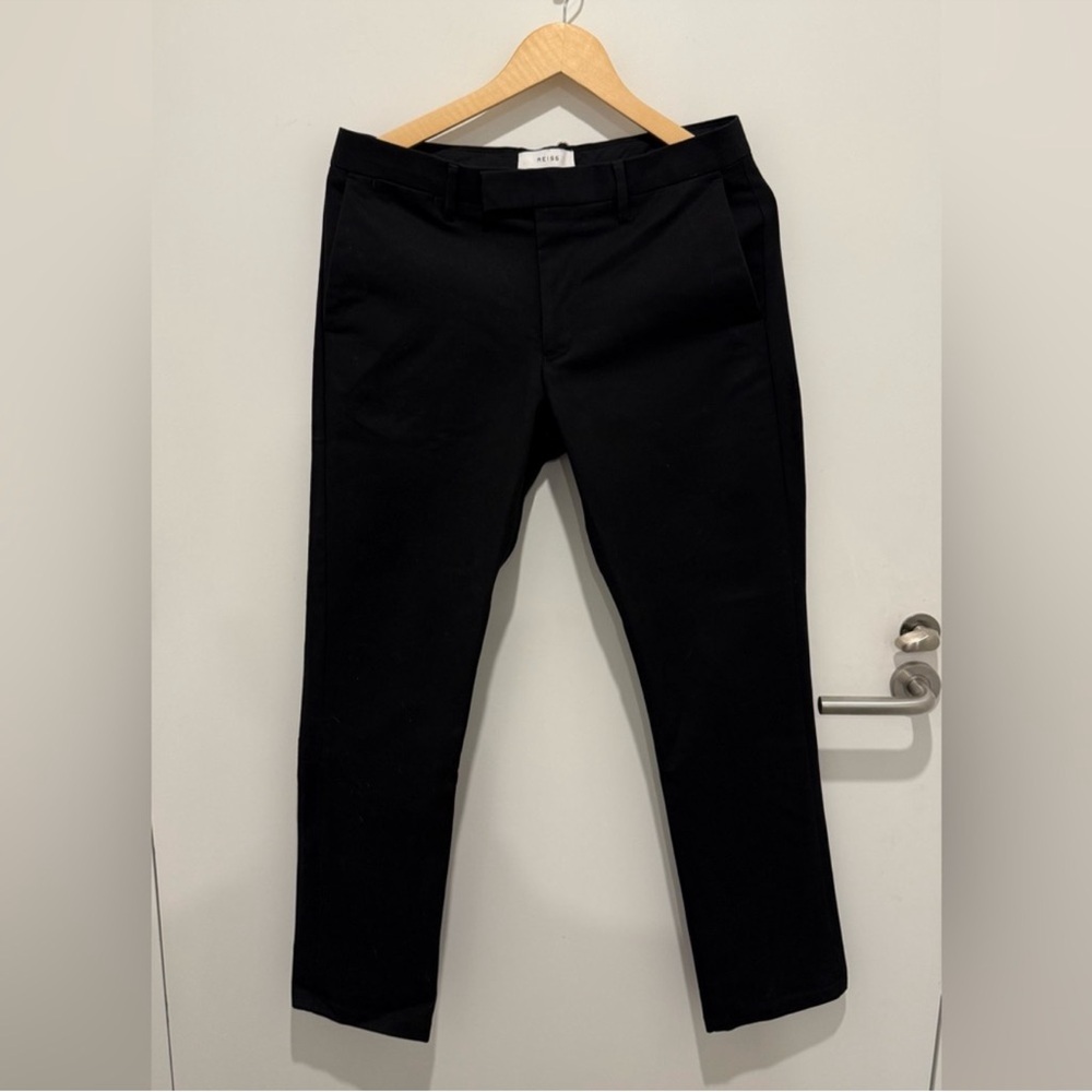 Reiss Men's Elegant Black Dress Pants